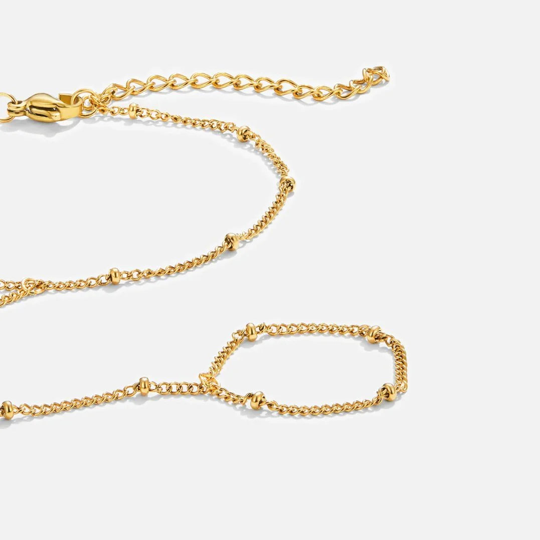 Pulseira Hand Chain Minimalista Lary - Auriella Joias