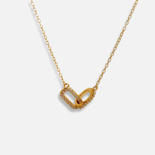Luciana Pavé Paperclip Necklace