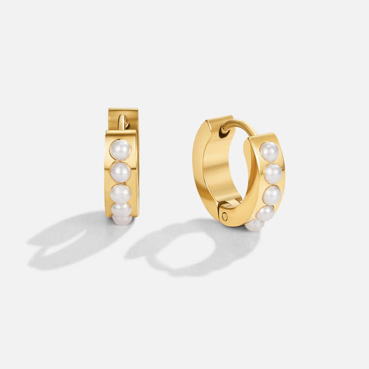 Pearl Hoop Earrings