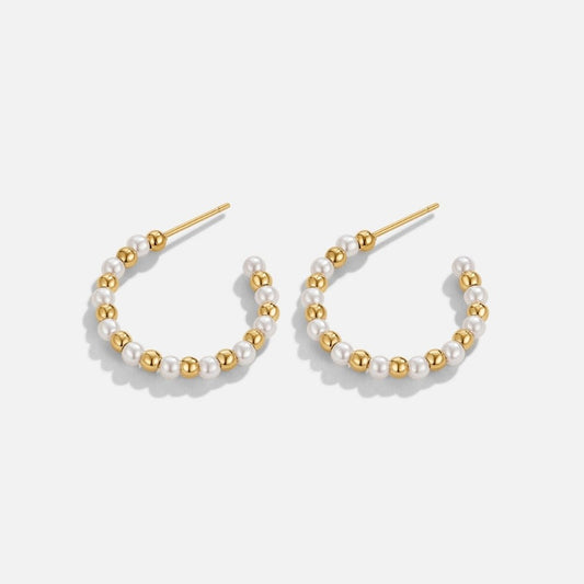 Pearl Hoop Earrings