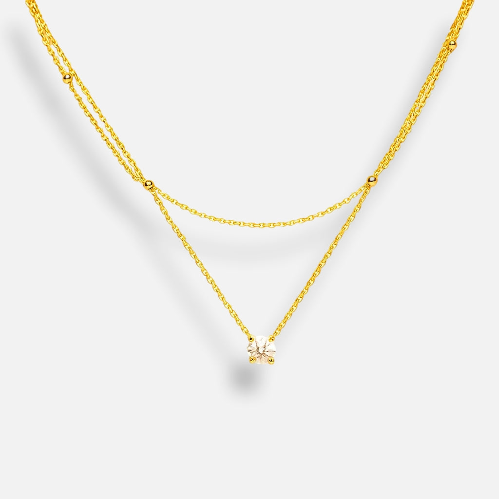 Double Solitaire Necklace