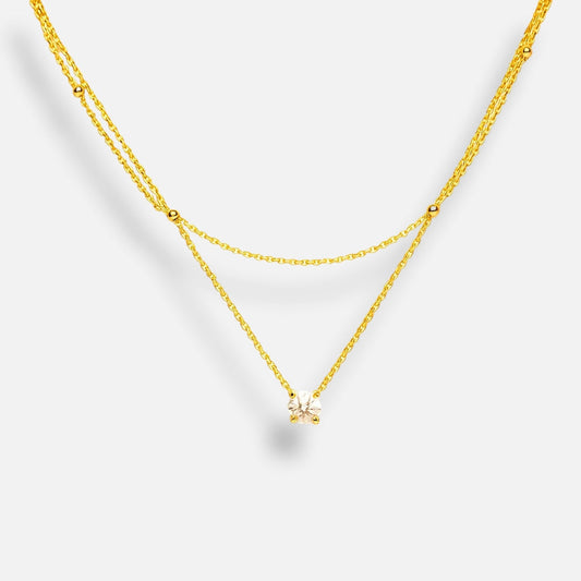 Double Solitaire Necklace