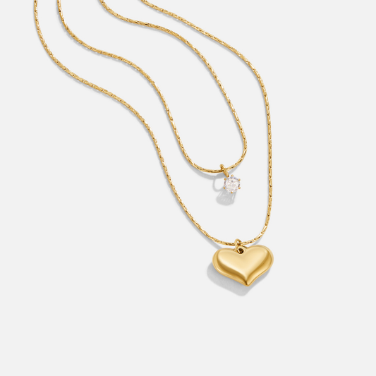Love Double Solitaire Necklace