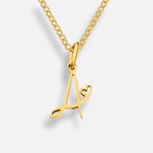 Heart Initial Necklace