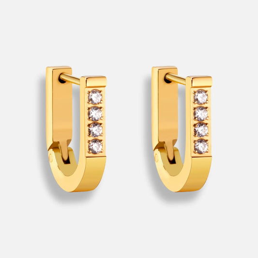 Thali Pavé Hoop Earrings