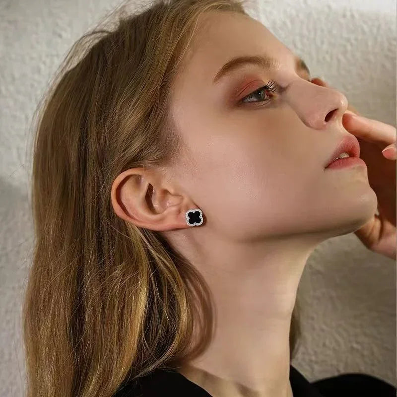 Helena Zircon Clover Earrings