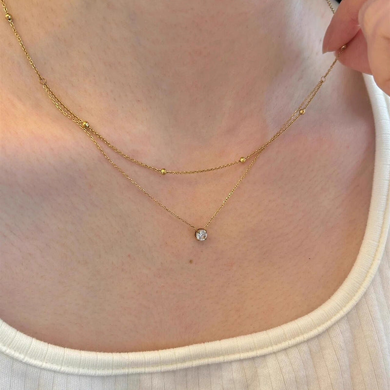 Double Solitaire Necklace