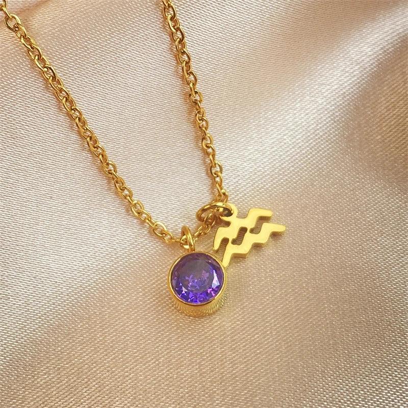 Beth Zodiac Zircon Necklace