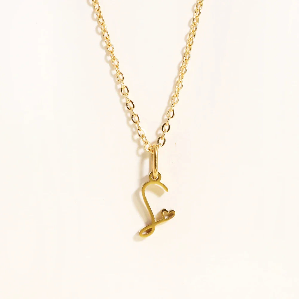 Heart Initial Necklace