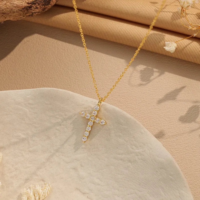 Pavé Cross Necklace