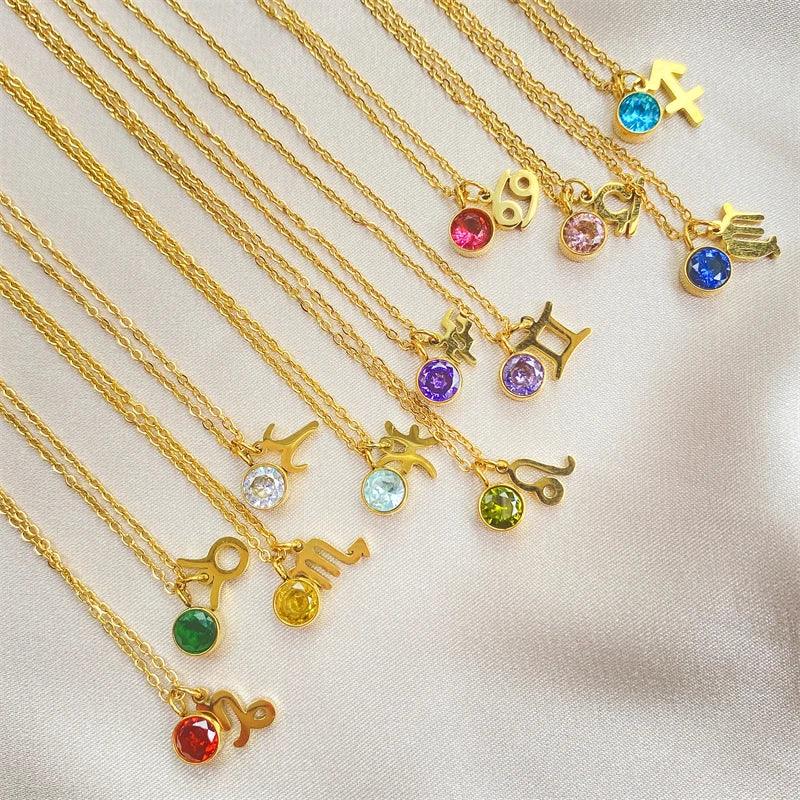 Beth Zodiac Zircon Necklace