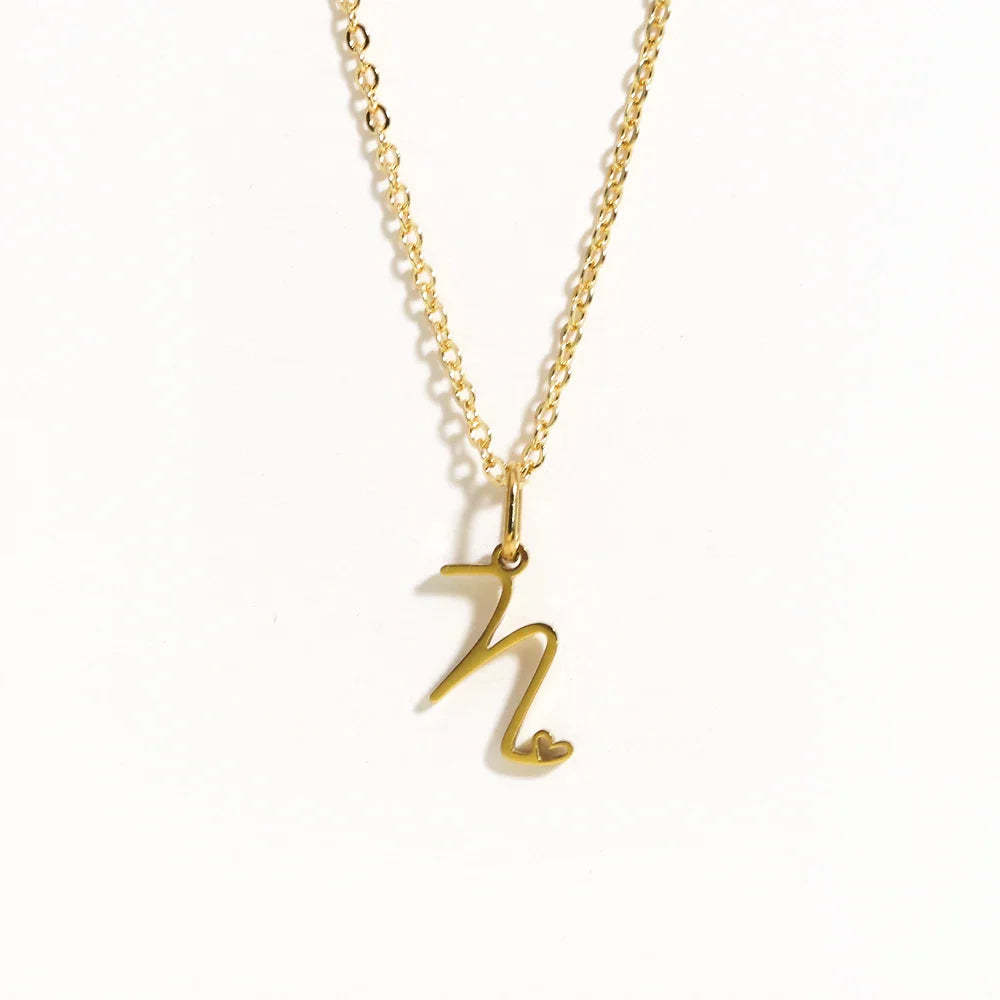 Heart Initial Necklace