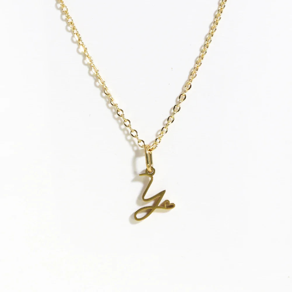 Heart Initial Necklace