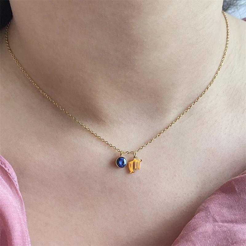 Beth Zodiac Zircon Necklace