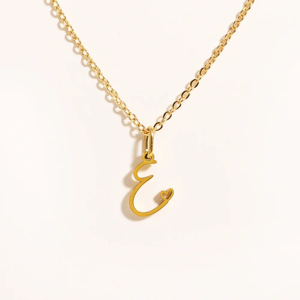 Heart Initial Necklace