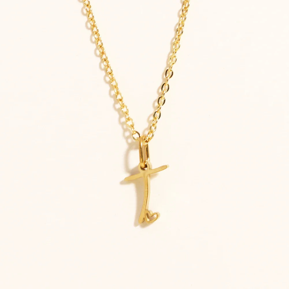 Heart Initial Necklace
