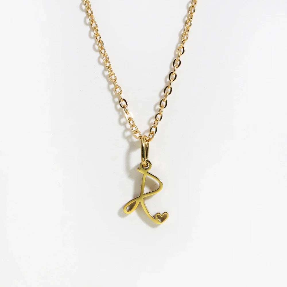 Heart Initial Necklace