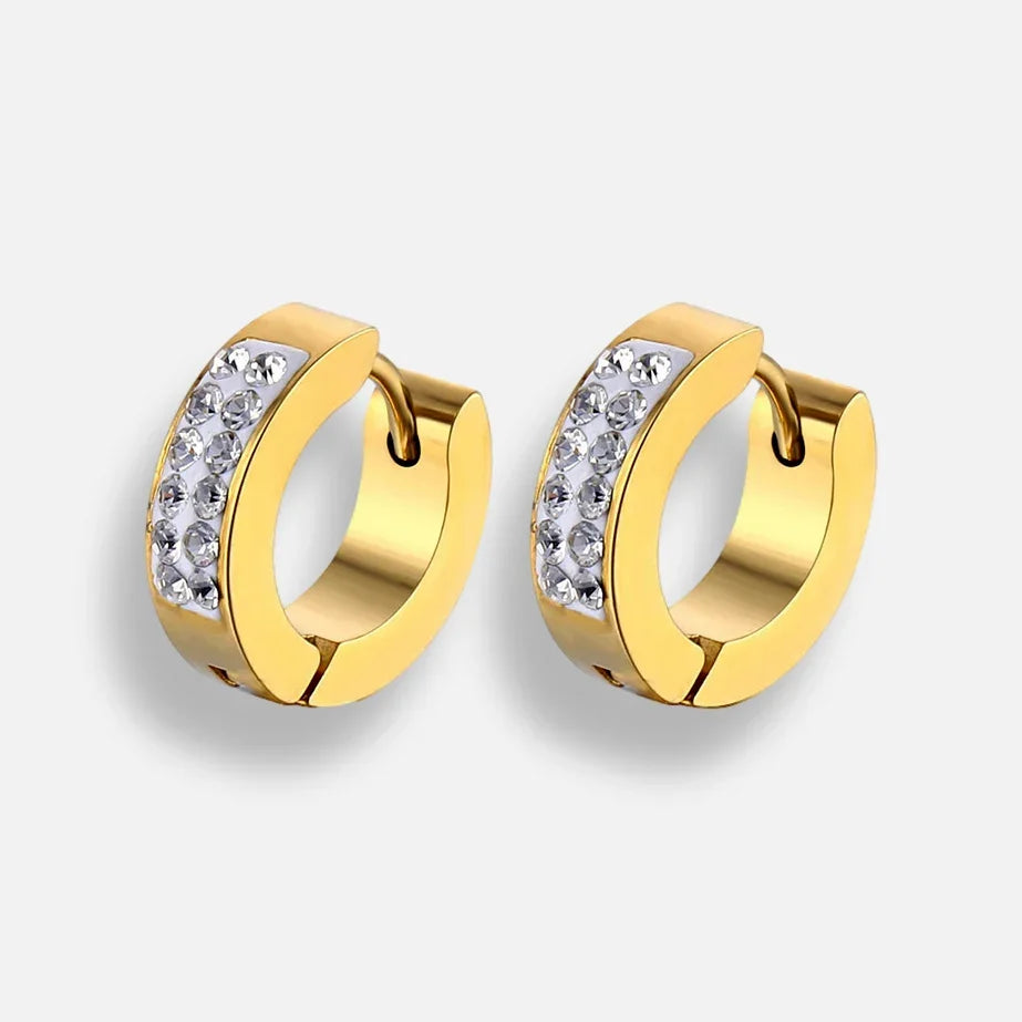Luany Pavé Hoop Earrings
