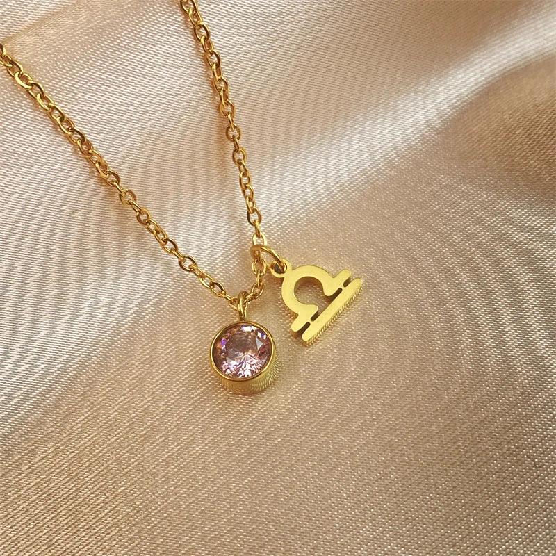 Beth Zodiac Zircon Necklace
