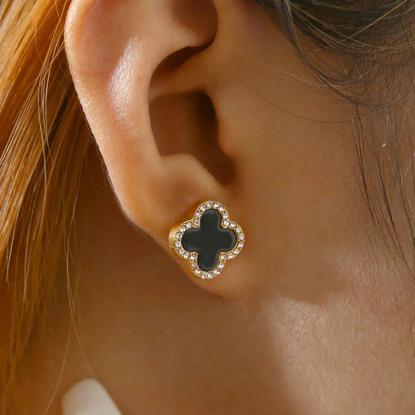 Helena Zircon Clover Earrings