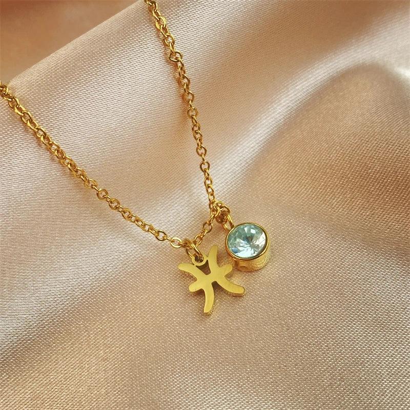Beth Zodiac Zircon Necklace