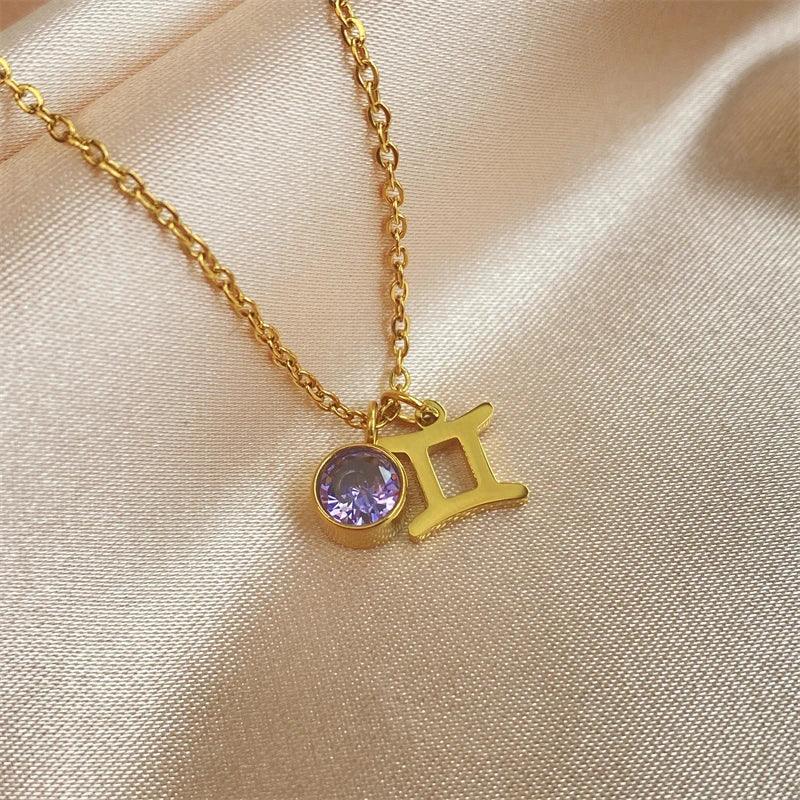 Beth Zodiac Zircon Necklace