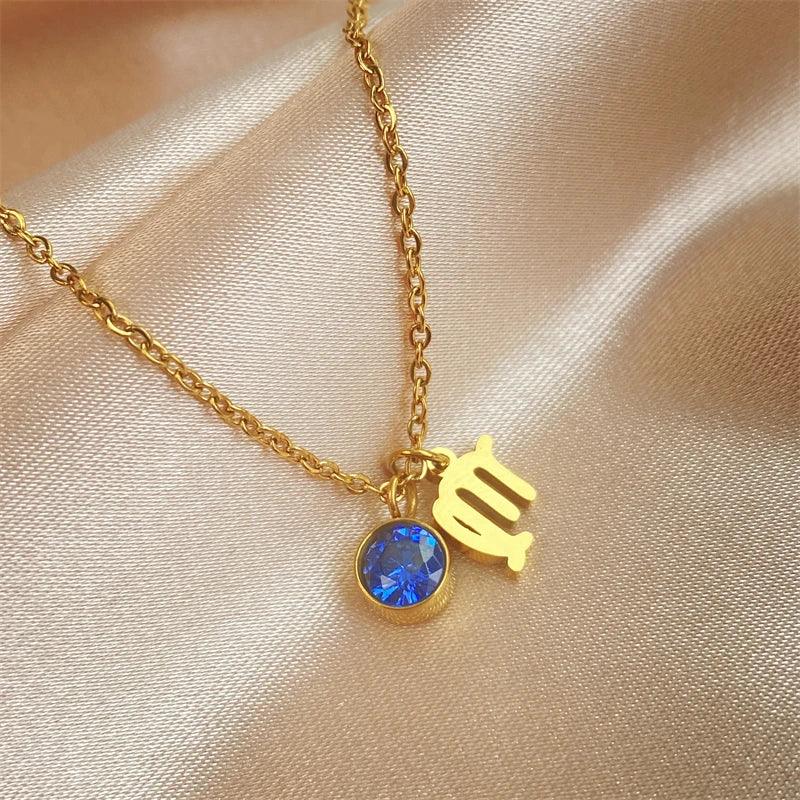 Beth Zodiac Zircon Necklace