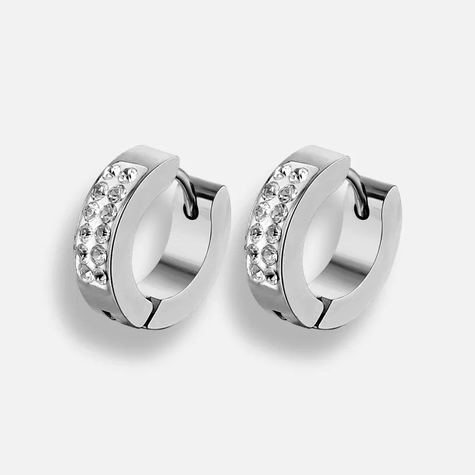 Luany Pavé Hoop Earrings
