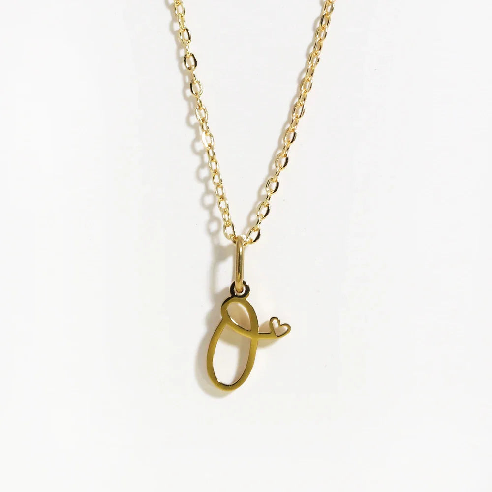 Heart Initial Necklace