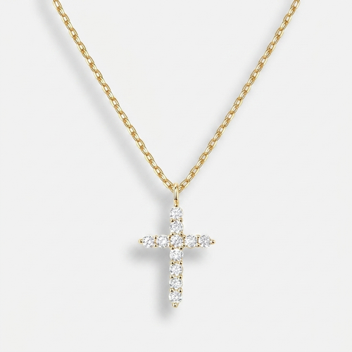 Pavé Cross Necklace