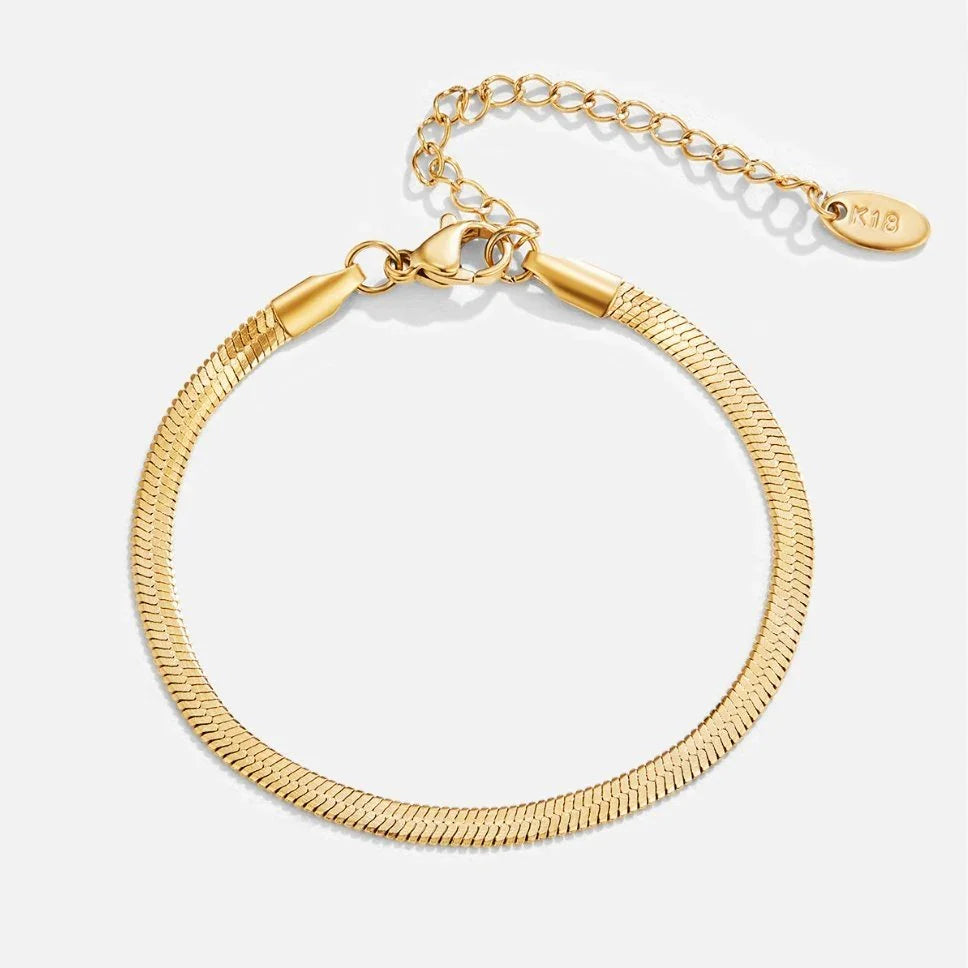 Pulseira Corrente Slim Cobra Cyris - Auriella Joias